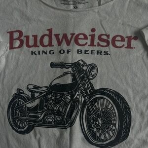 Vintage Budweiser Cropped Neck T-Shirt